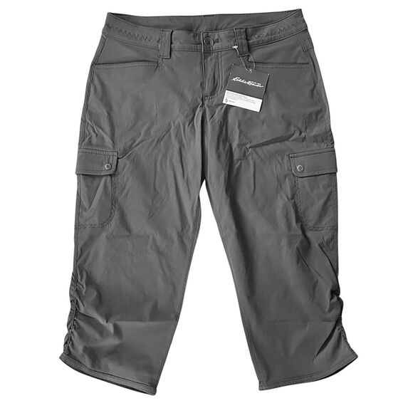 Eddie Bauer Horizon Collection Gray Hiking Capri Pants Size 2 Petite - Picture 1 of 14